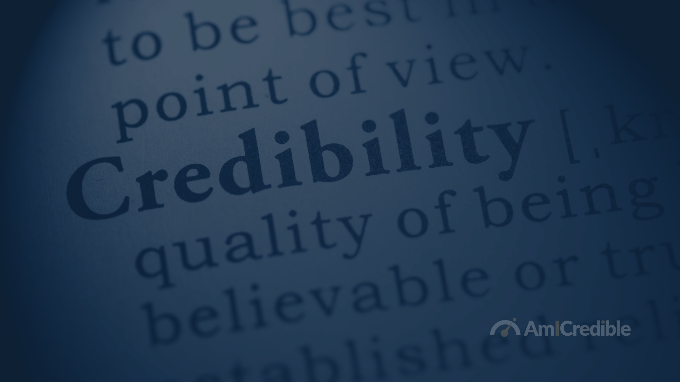 Credibility in the dictionary